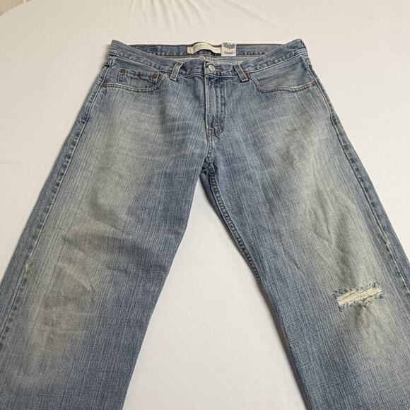Vintage Levis 529 Jeans Mens 32x32 Blue Low Rise Straight Relaxed Baggy Distress - Picture 3 of 15